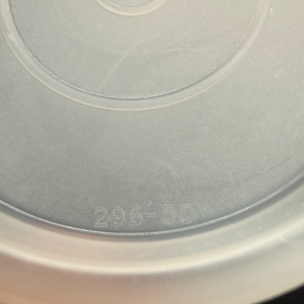 Tupperware Replacement Lids 296-50 Sheer White Round Seal 3 Inch Set of 3 USA - Picture 4 of 5